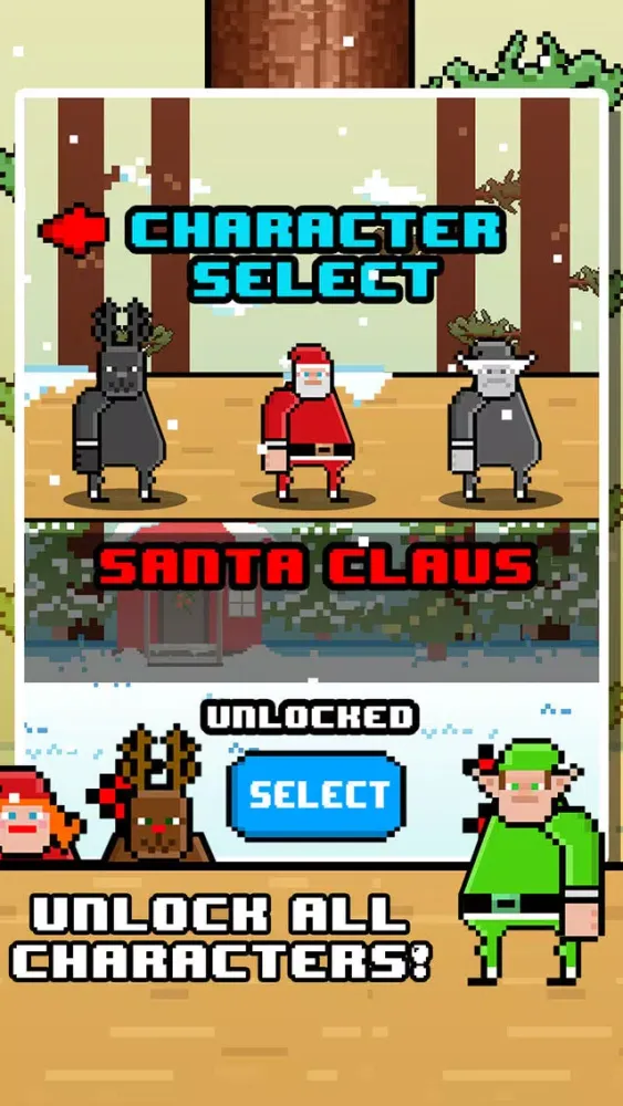 تصاویر Santa Christmas Ice Hop - Fly Fist of Fury Game!