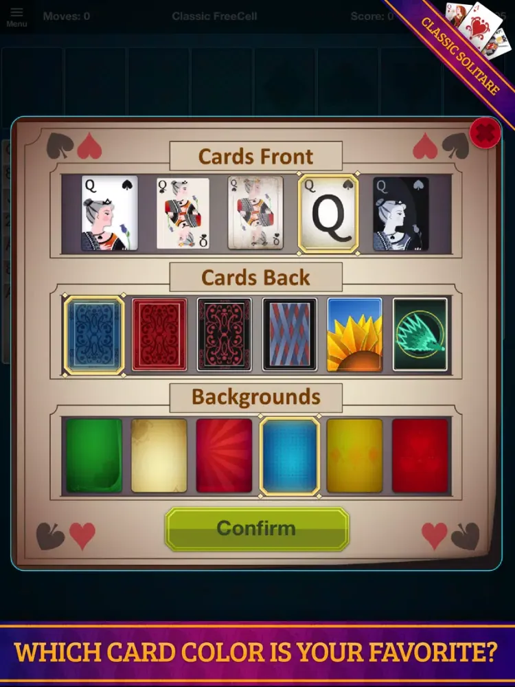 Capturas de pantalla de Amazing FreeCell Solitaire iPad 