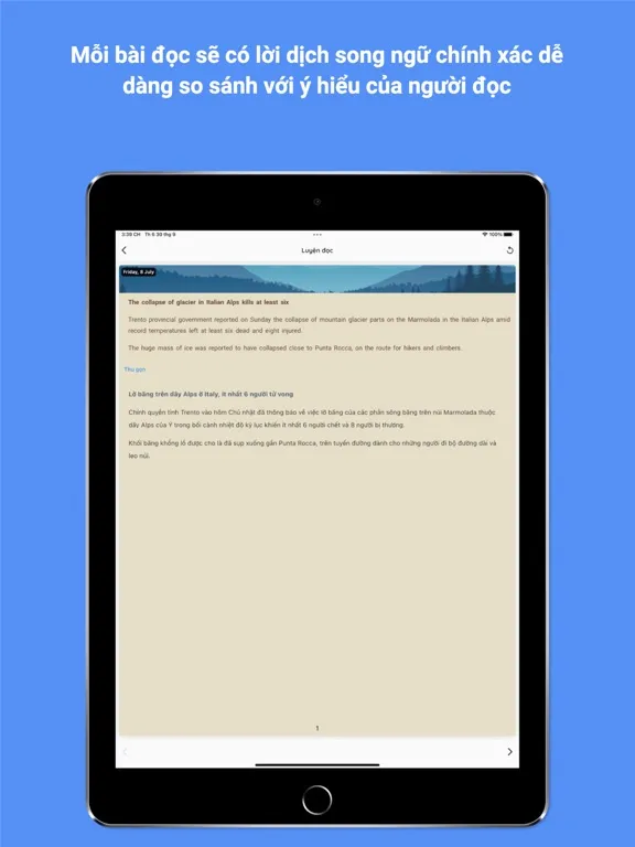 Ảnh chụp màn hình của Luyện Tiếng Anh cho học sinh iPad 