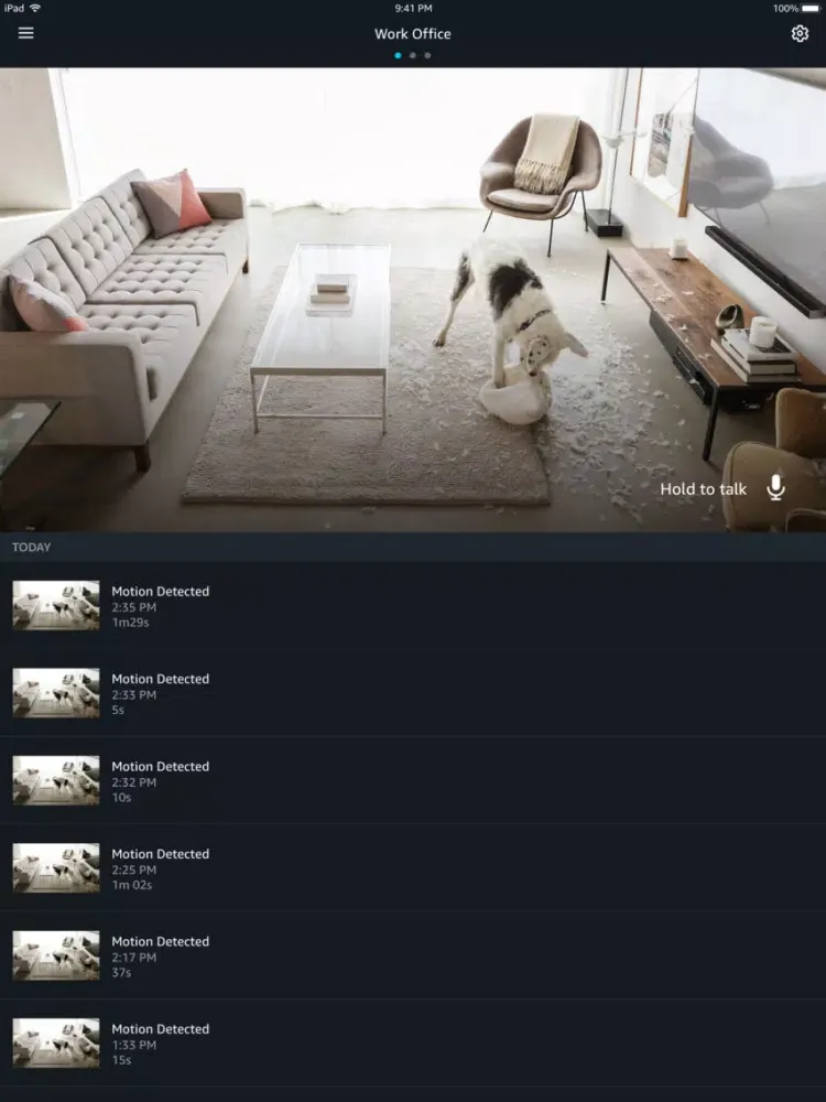 Amazon Cloud Cam iPad 應用截圖
