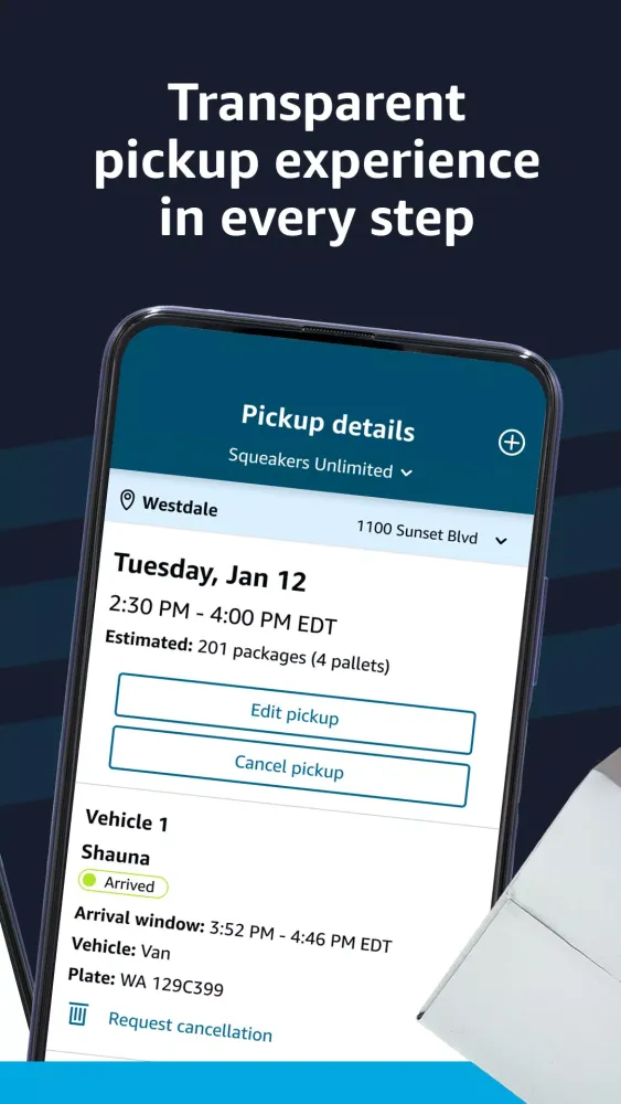 Captures d'écran de Amazon Shipping