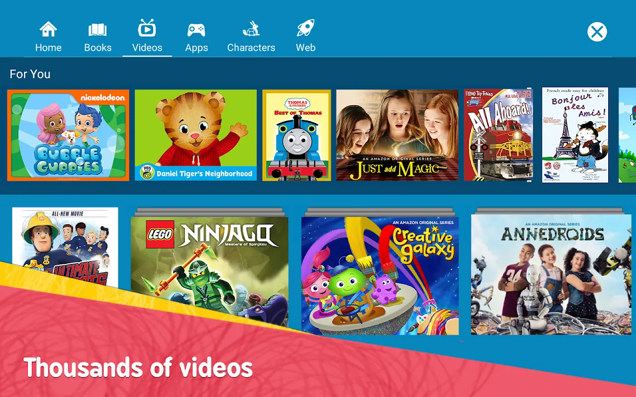 Capturas de tela do Amazon FreeTime