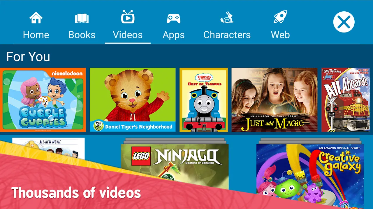 Capturas de tela do Amazon FreeTime