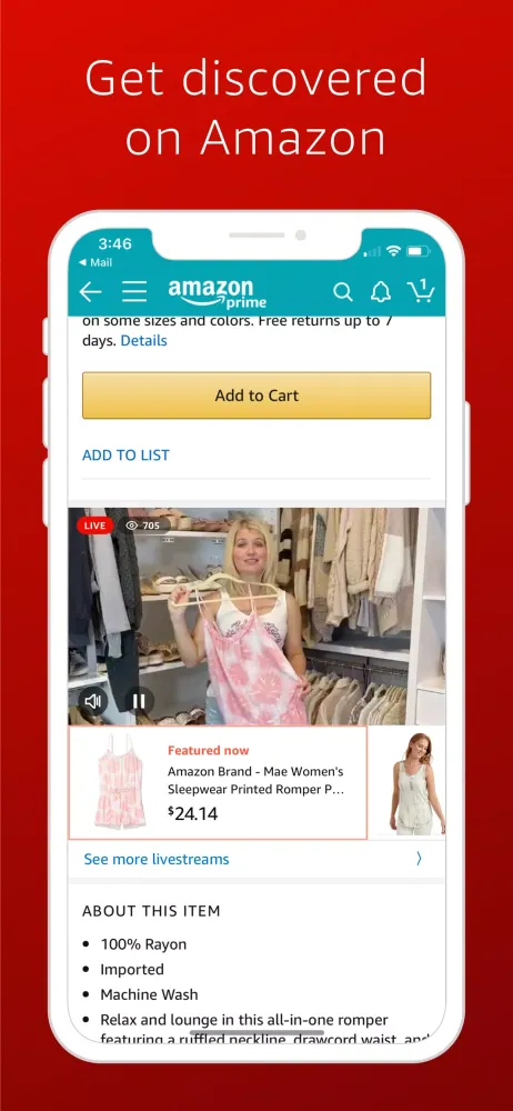 Amazon Live Creator App Screenshots