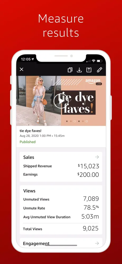 Amazon Live Creator App Screenshots