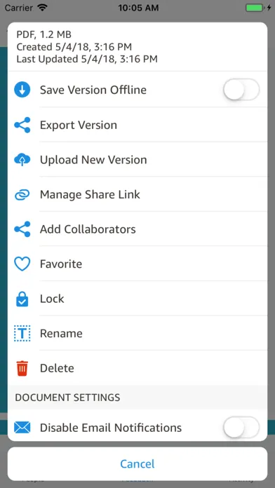 Screenshot di Amazon WorkDocs