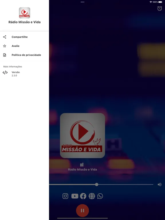 Rádio Missão e Vida iPad  स्क्रीनशॉट