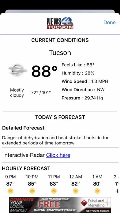 Ảnh chụp màn hình của News 4 Tucson