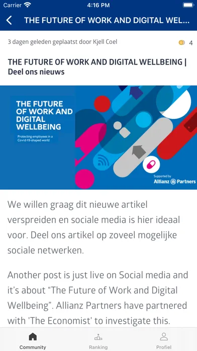 Allianz Social Ambassadors Screenshots