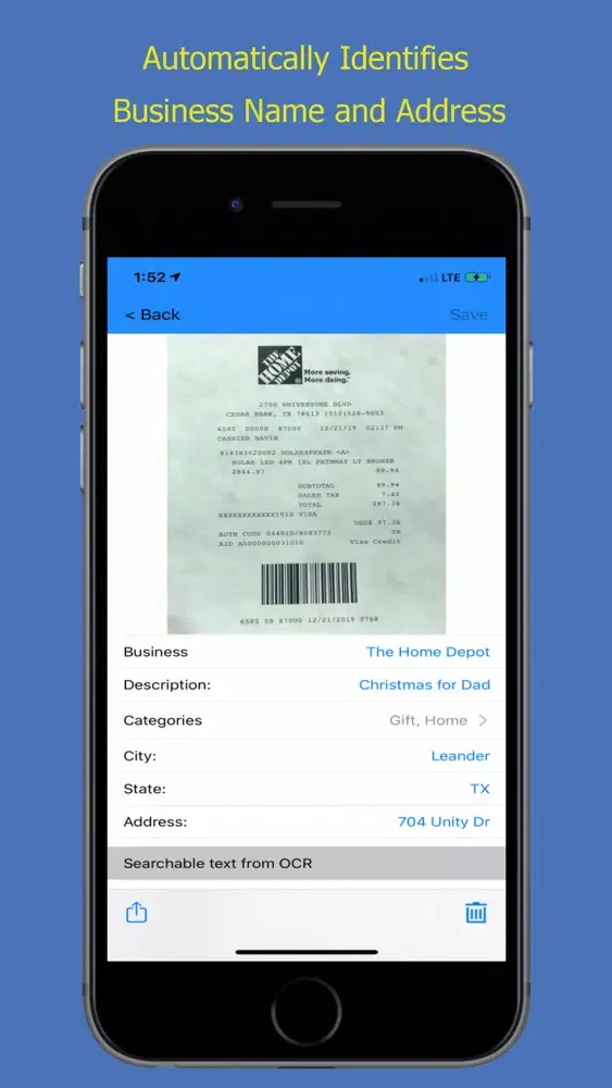 Shoebox Receipts স্ক্রিনশট