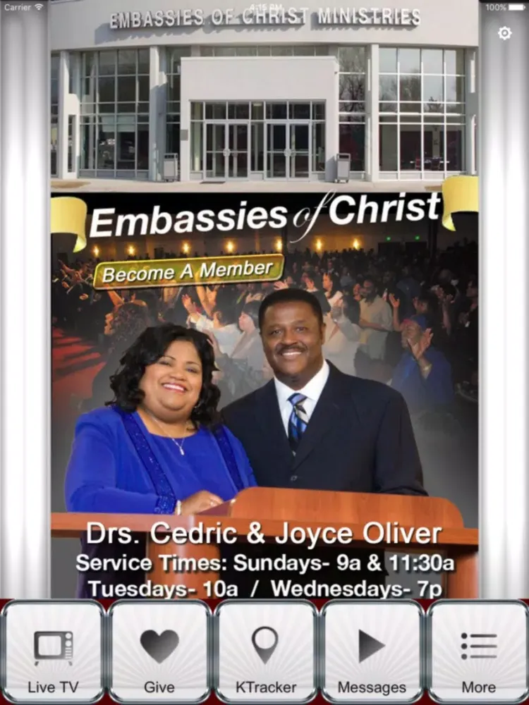 Tangkapan layar Embassies of Christ iPad 