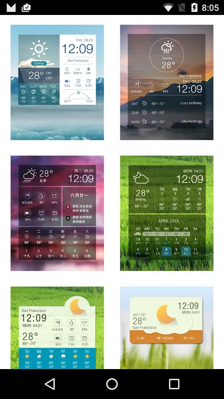 Clock Weather Transparent应用截图