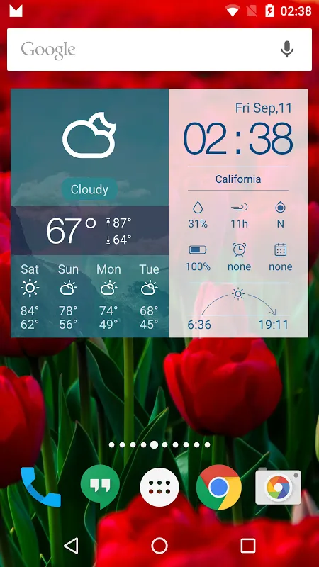 Clock Weather Transparent应用截图
