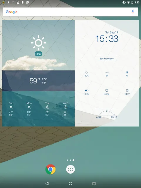 Clock Weather Transparent应用截图