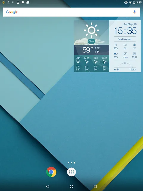 Clock Weather Transparent应用截图