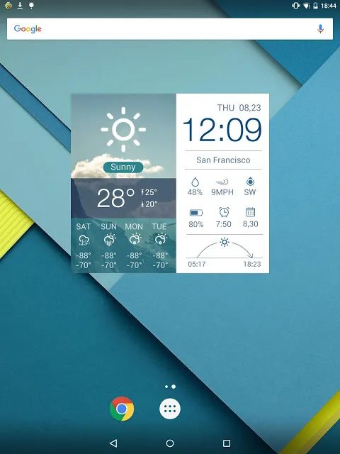 Clock Weather Transparent应用截图