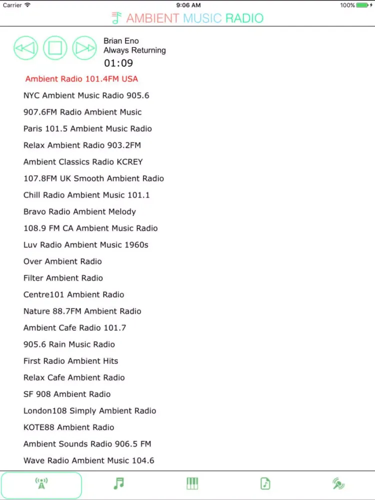 Capturas de pantalla de Ambient Music Radio iPad 