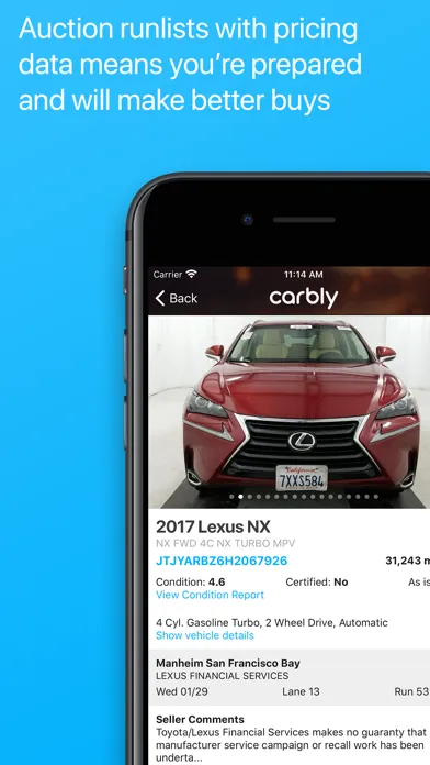 Carbly VIN Scanner Screenshots