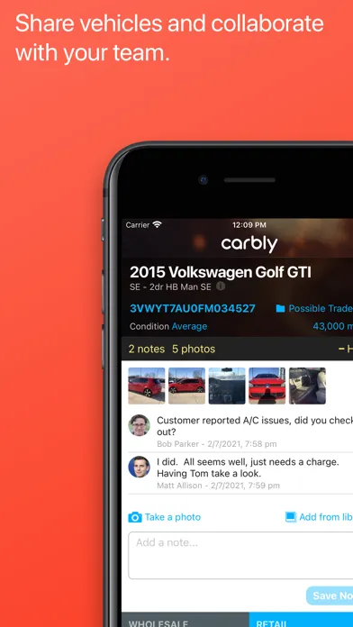 Carbly VIN Scanner Screenshots