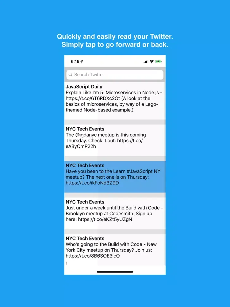 Ảnh chụp màn hình của Tap for Tweets iPad 