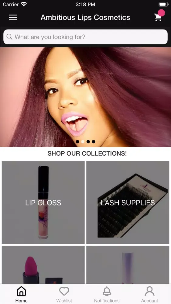 Capturas de tela do Ambitious Lips Cosmetics