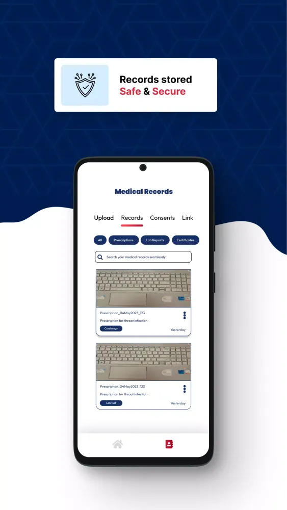 ABHA, Health Locker, PHR Screenshots