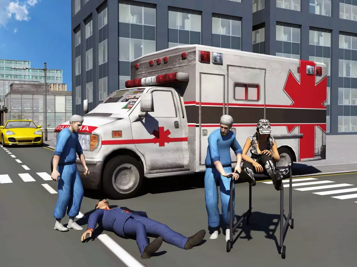 ภาพหน้าจอของ Ambulance Driver 3d Simulator Games iPad 