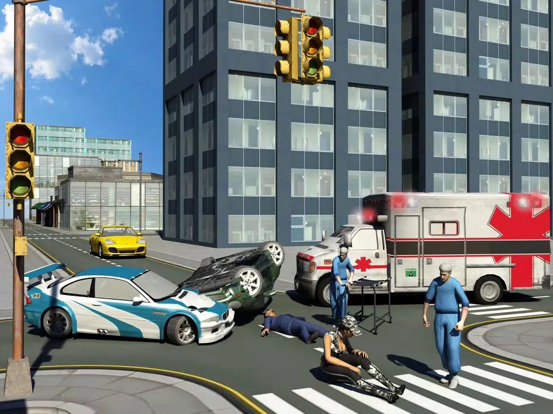 ภาพหน้าจอของ Ambulance Driver 3d Simulator Games iPad 