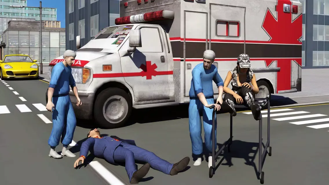 ภาพหน้าจอของ Ambulance Driver 3d Simulator Games