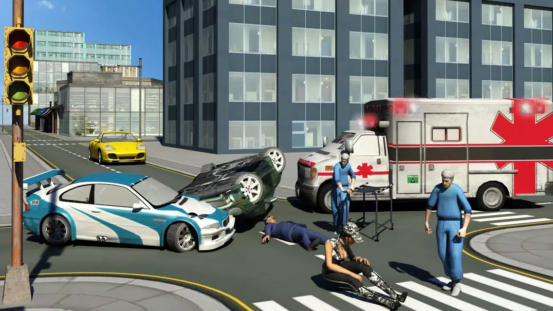 ภาพหน้าจอของ Ambulance Driver 3d Simulator Games
