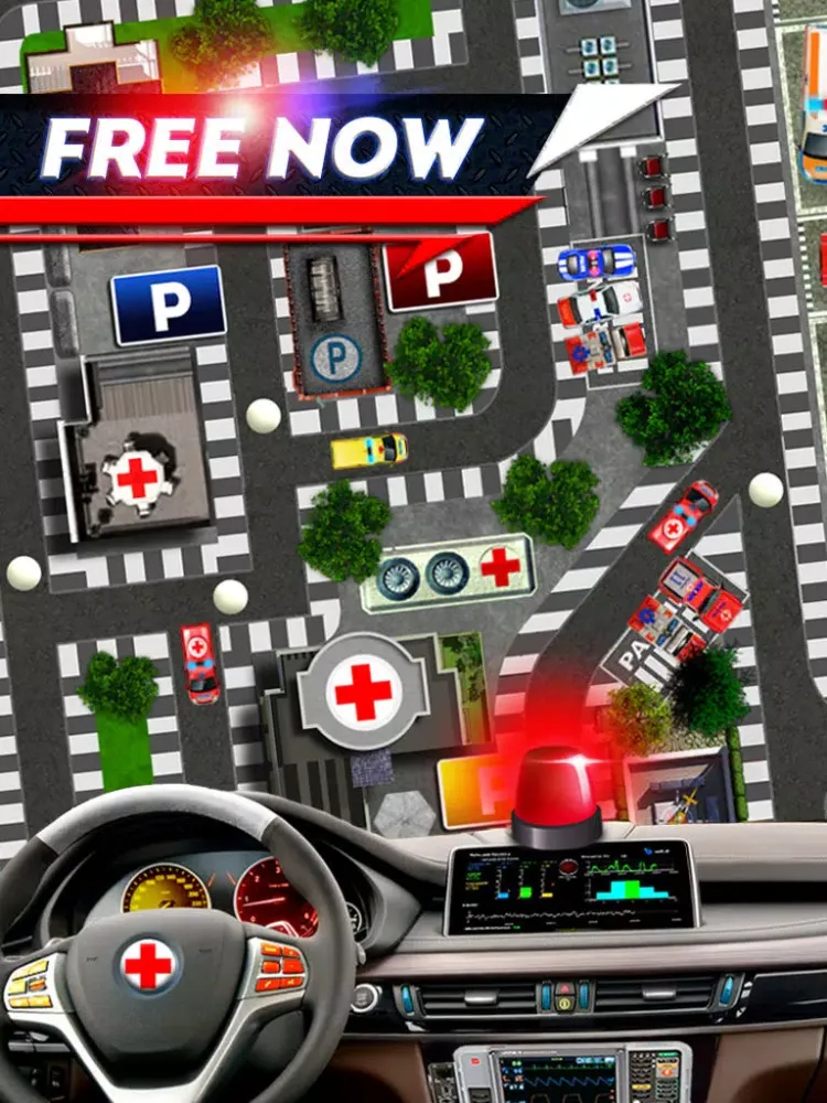 Zrzuty ekranu Ambulance Car Parking Free Game iPad 