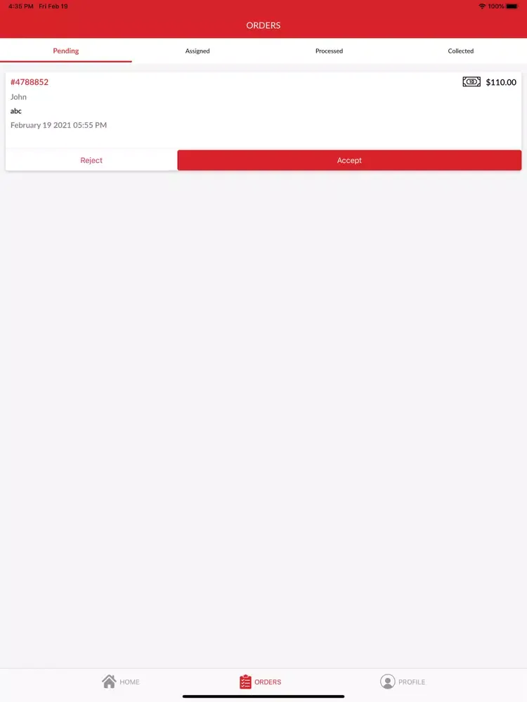 Ảnh chụp màn hình của Ambyth Express Business iPad 