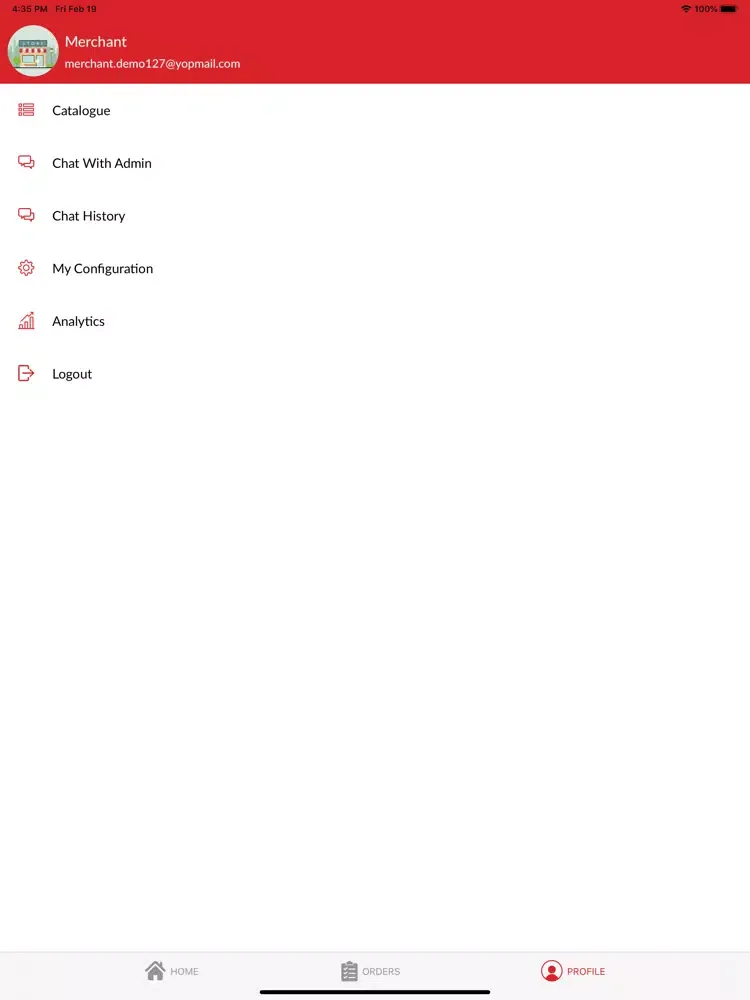 Ảnh chụp màn hình của Ambyth Express Business iPad 