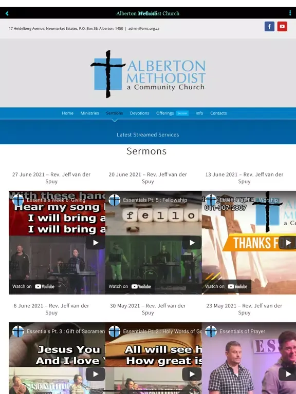 Screenshot di Alberton Methodist Church iPad 