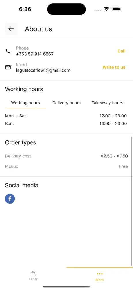 La Gusto Takeaway Screenshots