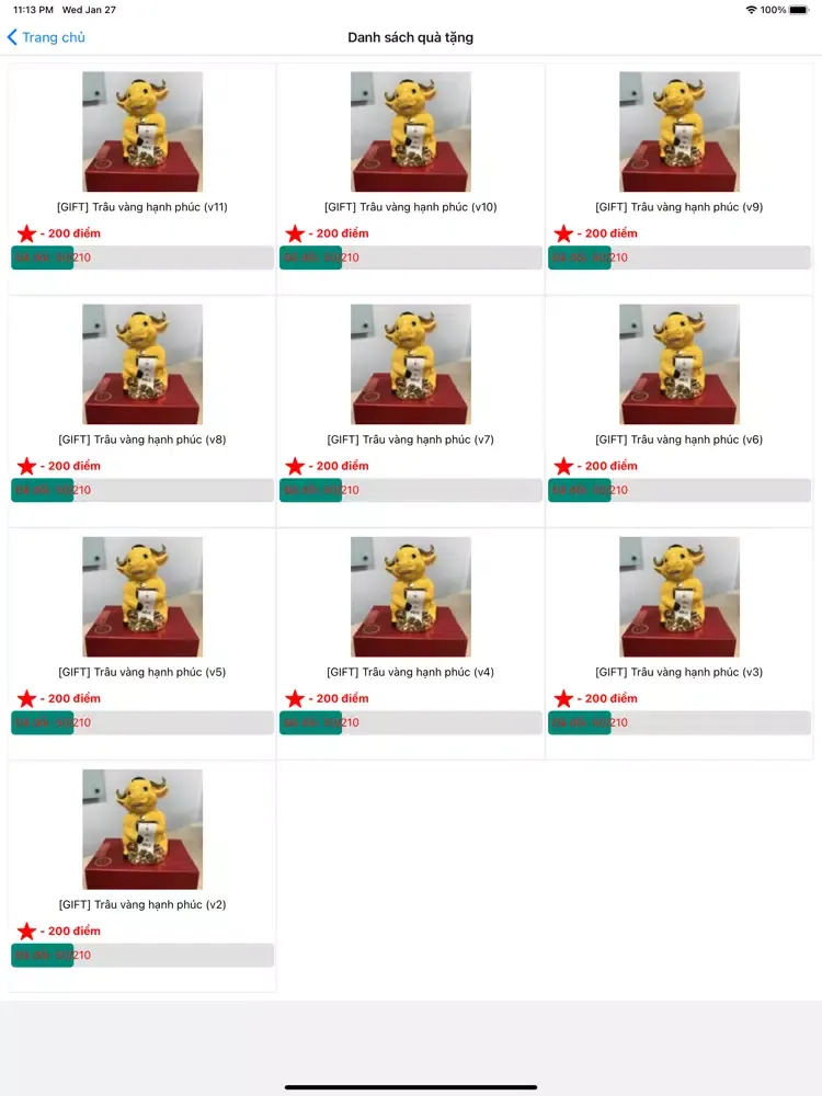 Tích điểm - đổi quà iPad 应用截图