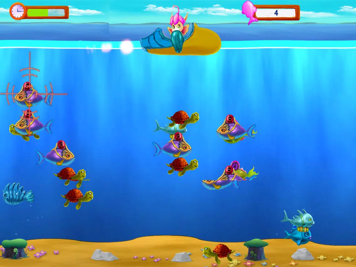 Capturas de tela do Crazy fish - Happy Aquarium deep-sea fishing paradise to eliminate cool running from the fish, won the king of glory, raid iPad 