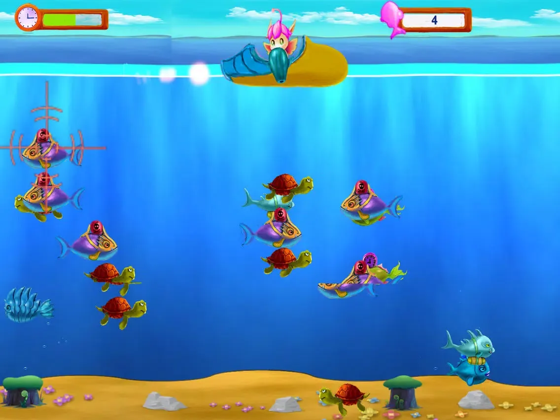 Tangkapan skrin Crazy fish - Happy Aquarium deep-sea fishing paradise to eliminate cool running from the fish, won the king of glory, raid iPad 