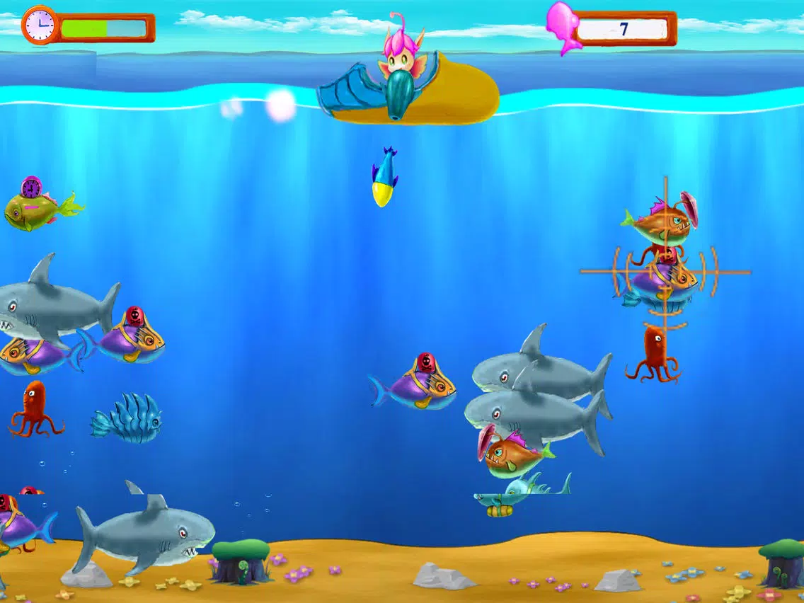 Capturas de tela do Crazy fish - Happy Aquarium deep-sea fishing paradise to eliminate cool running from the fish, won the king of glory, raid iPad 