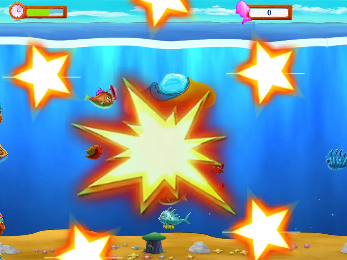 Capturas de tela do Crazy fish - Happy Aquarium deep-sea fishing paradise to eliminate cool running from the fish, won the king of glory, raid iPad 