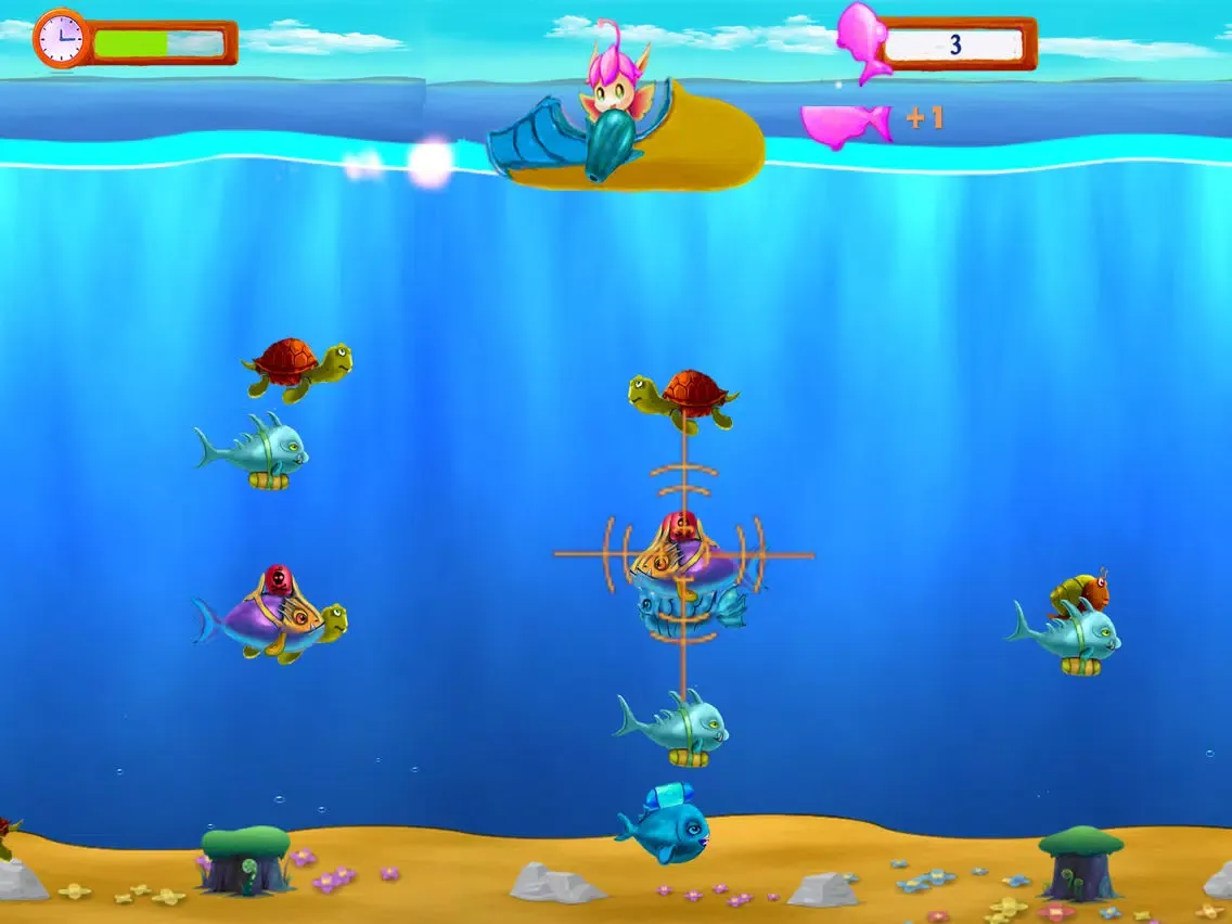 Tangkapan skrin Crazy fish - Happy Aquarium deep-sea fishing paradise to eliminate cool running from the fish, won the king of glory, raid iPad 