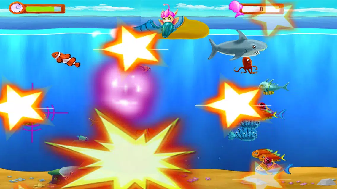 Capturas de tela do Crazy fish - Happy Aquarium deep-sea fishing paradise to eliminate cool running from the fish, won the king of glory, raid