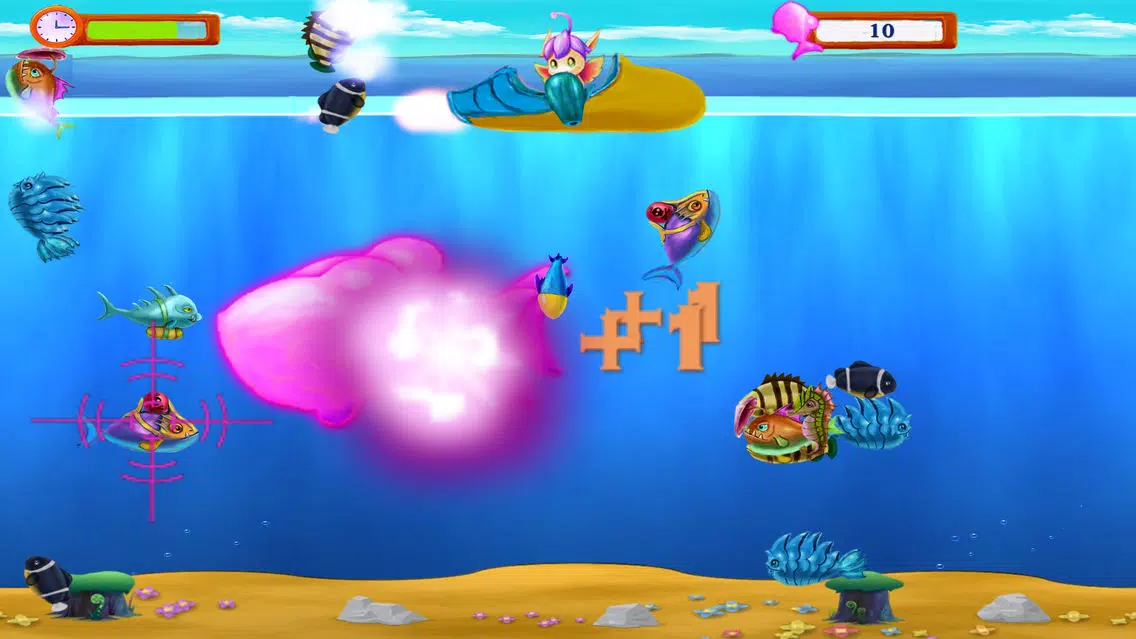 Capturas de tela do Crazy fish - Happy Aquarium deep-sea fishing paradise to eliminate cool running from the fish, won the king of glory, raid