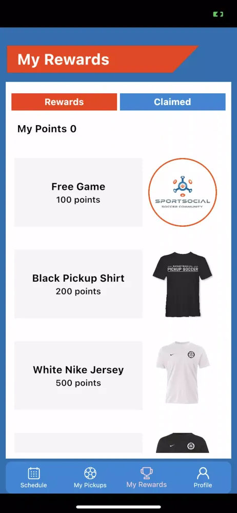 SportSocial App 스크린샷