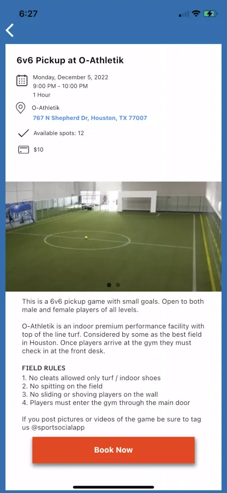 SportSocial App 스크린샷