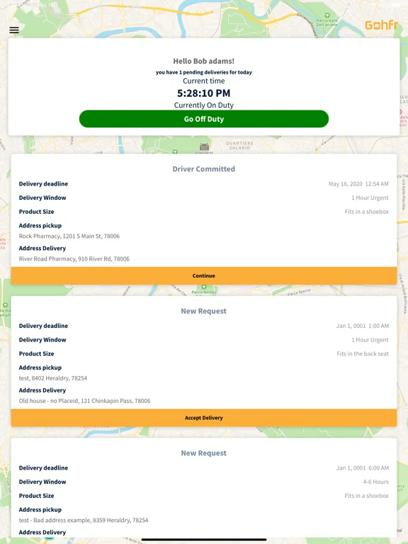 Gohfr iPad  سکرین شاٹس