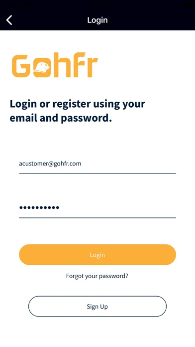 Gohfr سکرین شاٹس