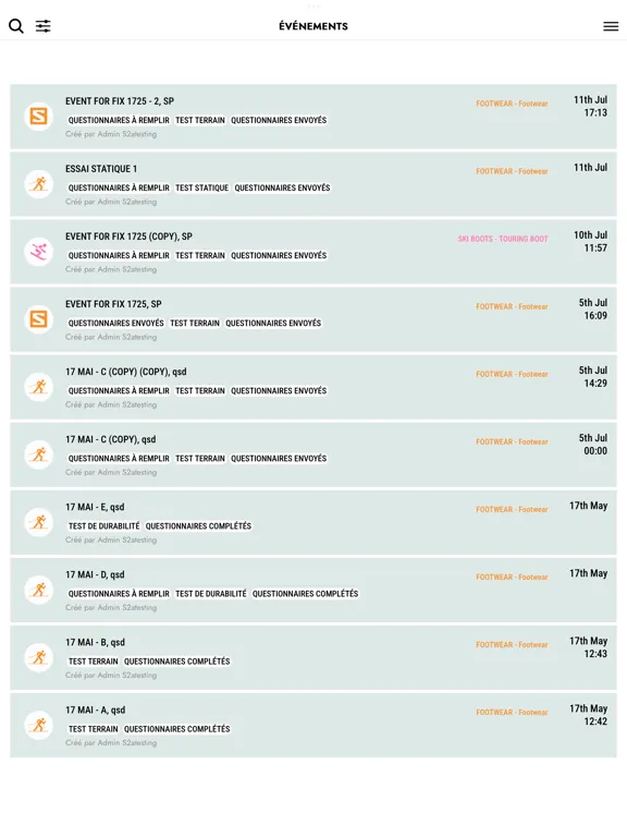 ภาพหน้าจอของ S2A Testing iPad 