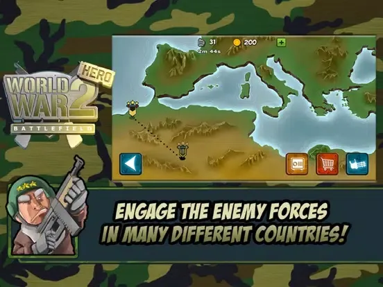 Tangkapan skrin WW2 TD Battlefield Heroes iPad 
