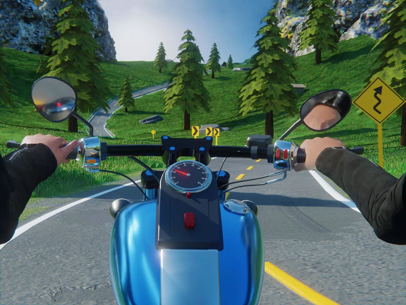 Motorcycle Long Road Trip Game Screenshots